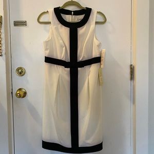 NWT (!!) OC by Oleg Cassini black/white dress. Size 8.